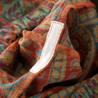 Vintage Jacquard Ronde Hals Loungewear Set