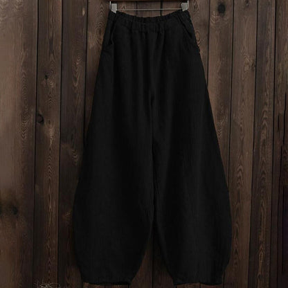 Maggies Komfort Lanterne Broek - Ongecompliceerde Elegantie voor Dames Zwart