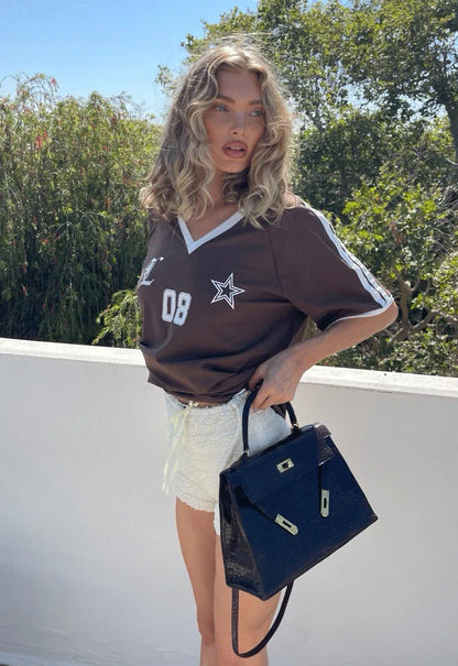 Met Altijd Liefde Spectate Top Oversized V-Hals Jersey SEREIN