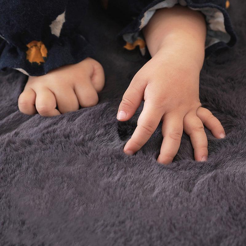 Extra Dikke Microfiber Vloerkleed met Faux Bont en Antislip Achterkant - Luxe en Comfortabel Vloerkleed voor Elk Interieur