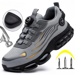 Veiligheidsschoenen Stalen Neus 200J Zwart Comfort Maat 42 Grijs