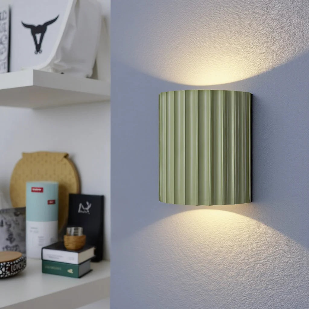 Minimalistische Geribbelde LED Wandlamp Omlaag Omhoog Licht