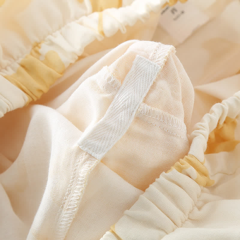 Ginkgo Blad Strik Katoenen Loungewear Set