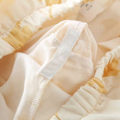 Ginkgo Blad Strik Katoenen Loungewear Set