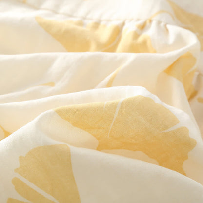 Ginkgo Blad Strik Katoenen Loungewear Set