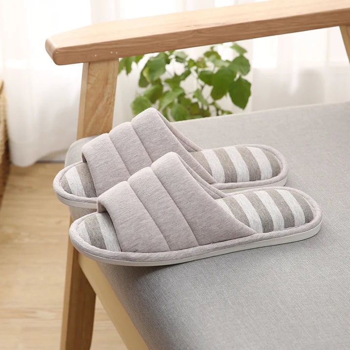 Pantoffels Dames Huisschoenen Comfortabel Zacht Sloffen Lichtgrijs
