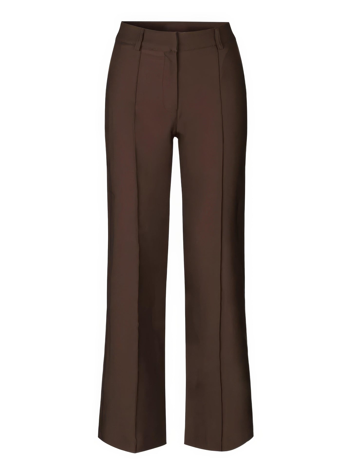Broek Hoge Taille Dames Wijde Pijp Getailleerd Lang