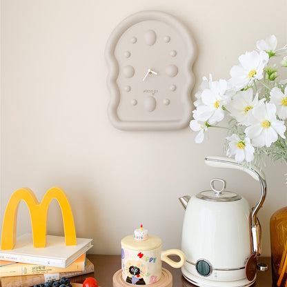 3D Suède Wandklok met Geometrisch Ontwerp 36x26.5cm