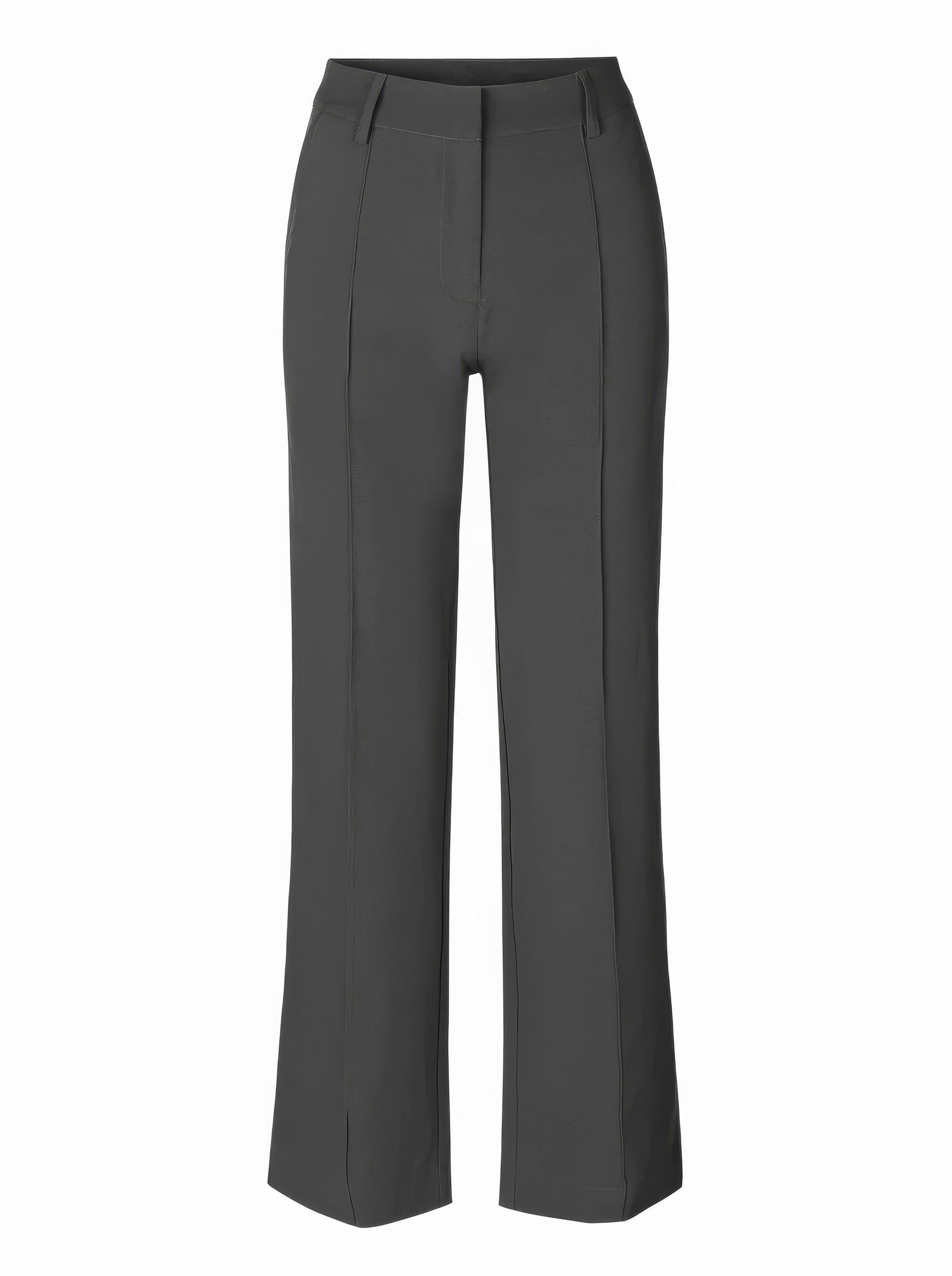 Broek Hoge Taille Dames Wijde Pijp Getailleerd Lang