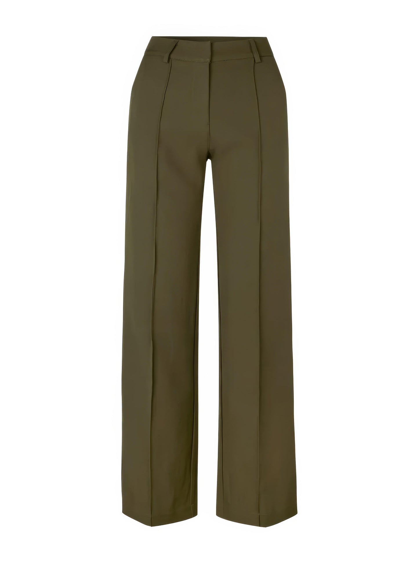 Broek Hoge Taille Dames Wijde Pijp Getailleerd Lang