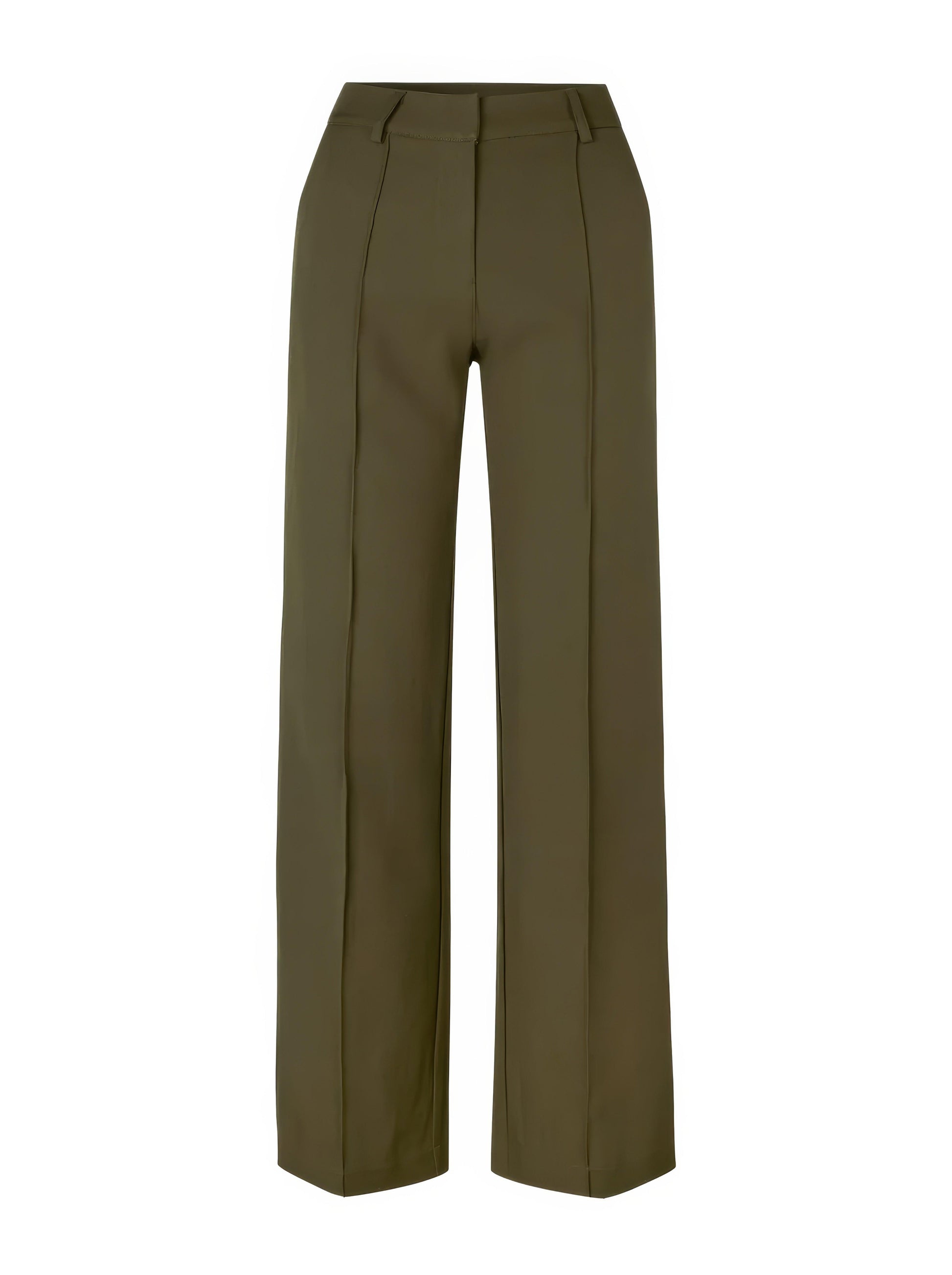 Broek Hoge Taille Dames Wijde Pijp Getailleerd Lang