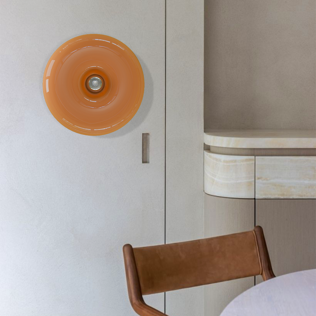 Thom ronde glazen dimbare wandkandelaars