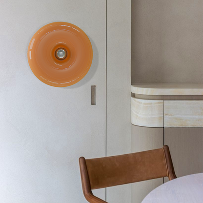 Thom ronde glazen dimbare wandkandelaars