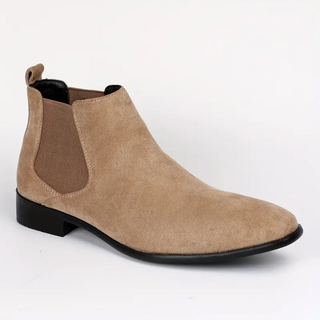 Heren Chelsea Boots – Vegan Leer – Elastische Zijkanten – Lage Hak – Comfort Fit