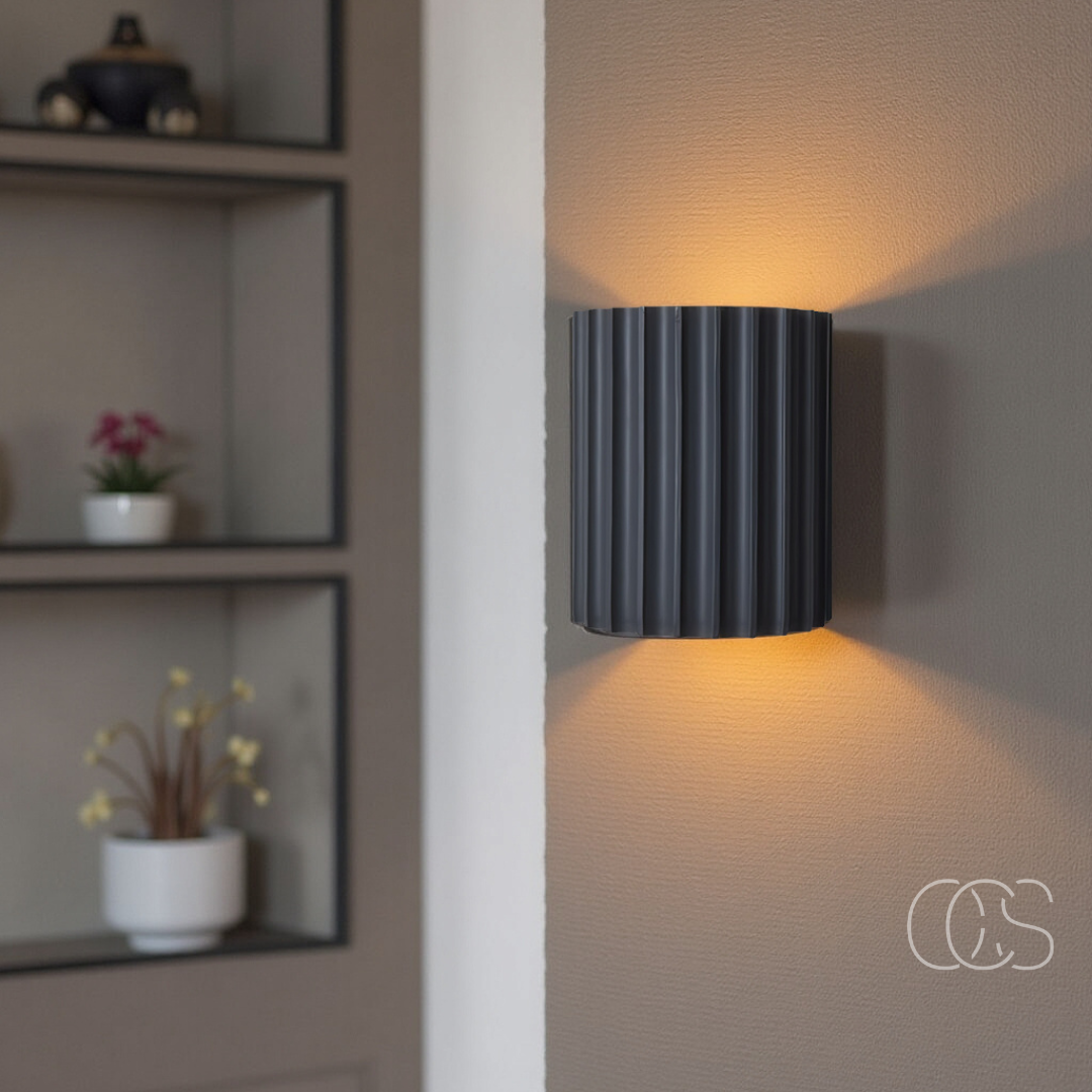 Minimalistische Geribbelde LED Wandlamp Omlaag Omhoog Licht