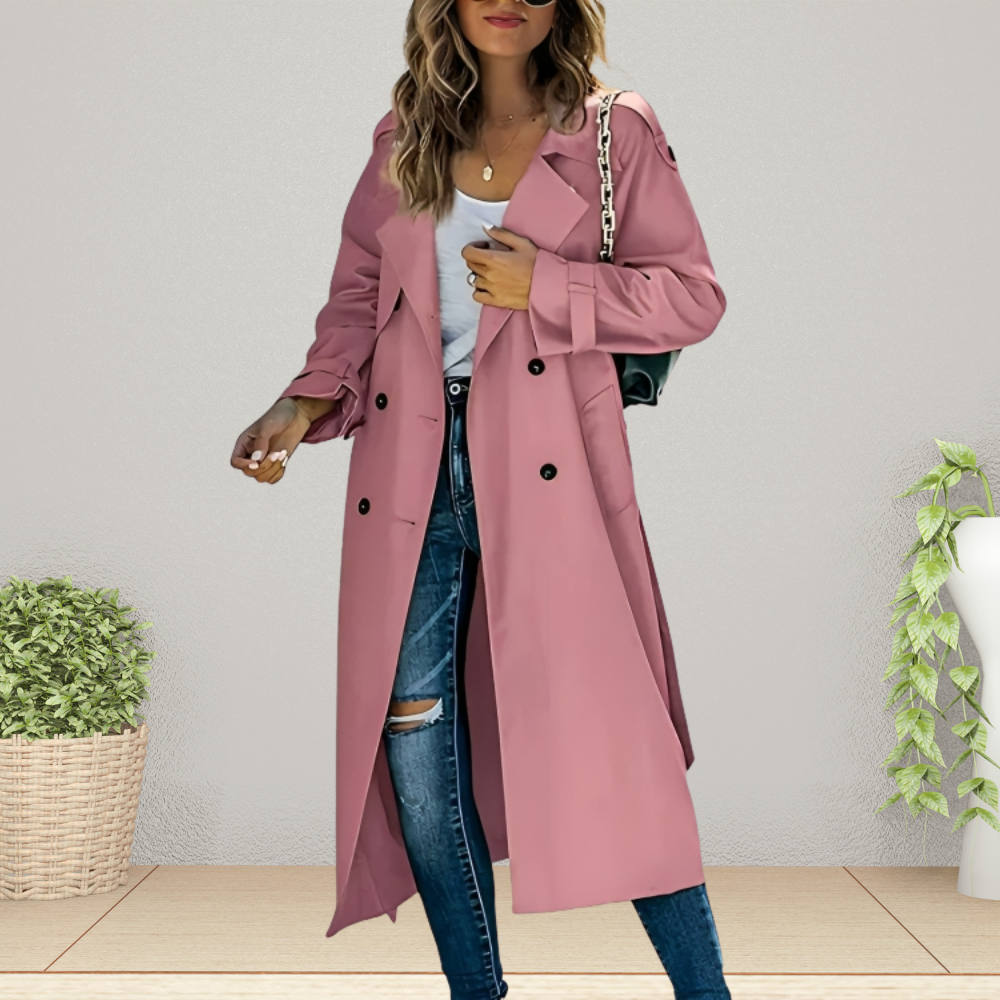 Dames Trenchcoat Tussenjas Roze