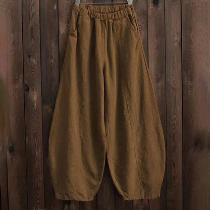 Maggies Komfort Lanterne Broek - Ongecompliceerde Elegantie voor Dames Koffie