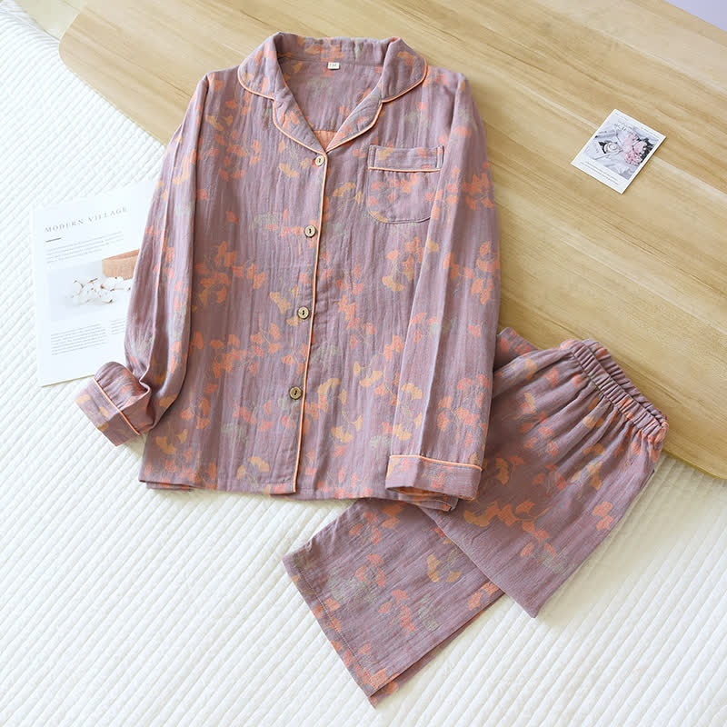 Ginkgo Collo Loungewear Set Roze