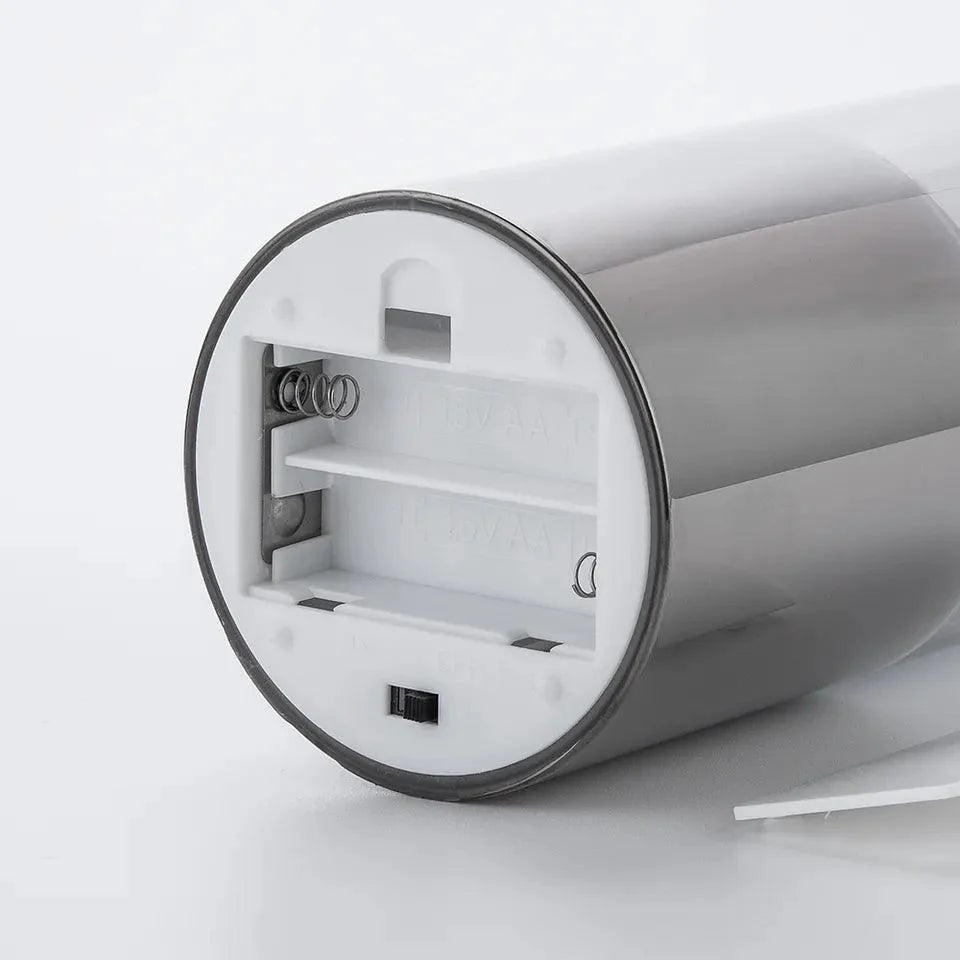 AmbiKaars LED-kaarsen Grijs Glas Realistisch Vlameffect Set van 3