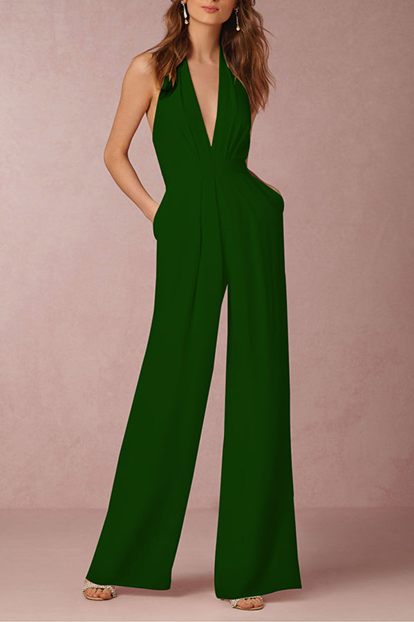 Sexy Mouwloze Halter Jumpsuit
