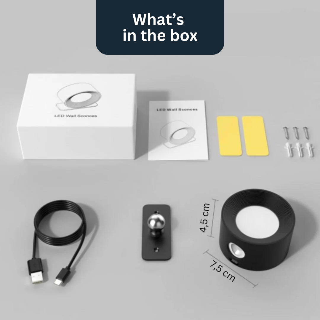 Vista - De 360° Oplaadbare LED Wandlamp voor Thuis