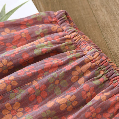 Katoenen Gaas Lange Mouwen Pyjama Set