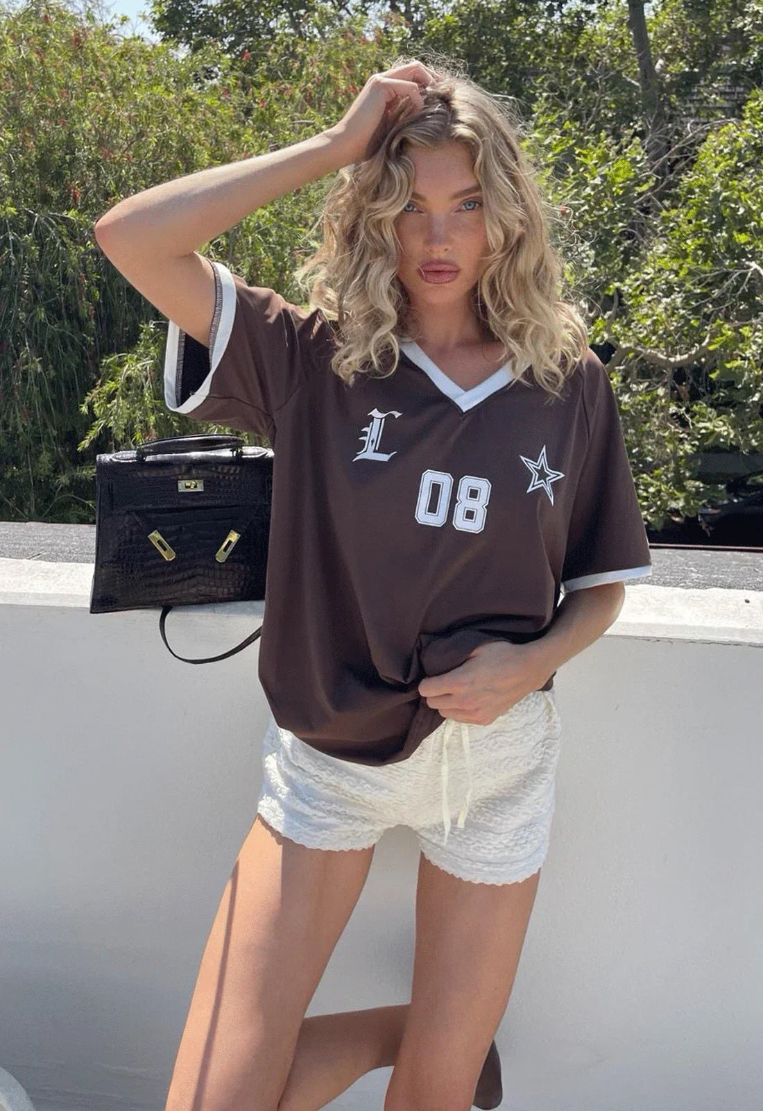 Met Altijd Liefde Spectate Top Oversized V-Hals Jersey SEREIN
