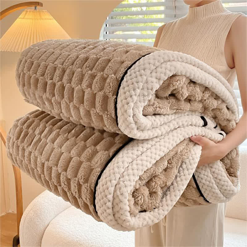 Dikke Koraalfleece Omkeerbare Dekentje Blankets SEREIN