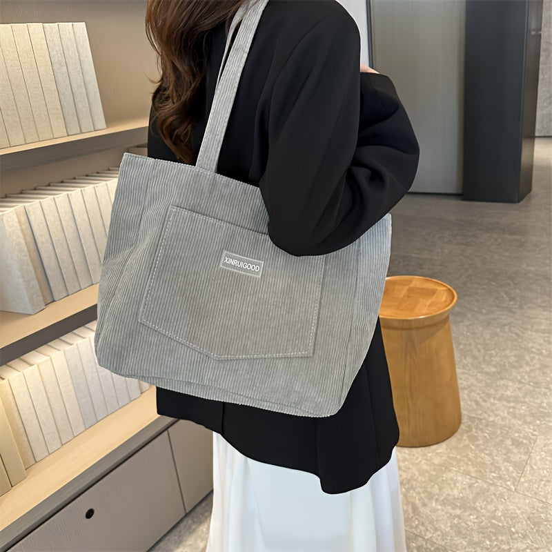 Dames Damentas Hoogwaardige Cordstof Vegan Leer Stijlvol