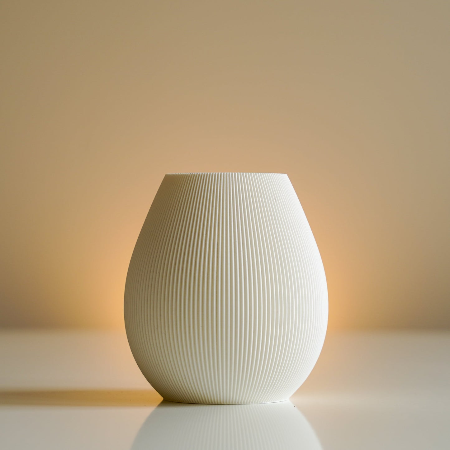 Bloemenvaas Ronde Duurzame Bioplastiek Waterdicht Snijbloem Wit