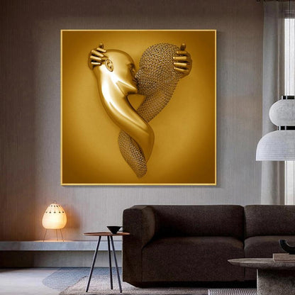 Wandkunstschilderij met Liefdeshart en 3D-effect Decoratief