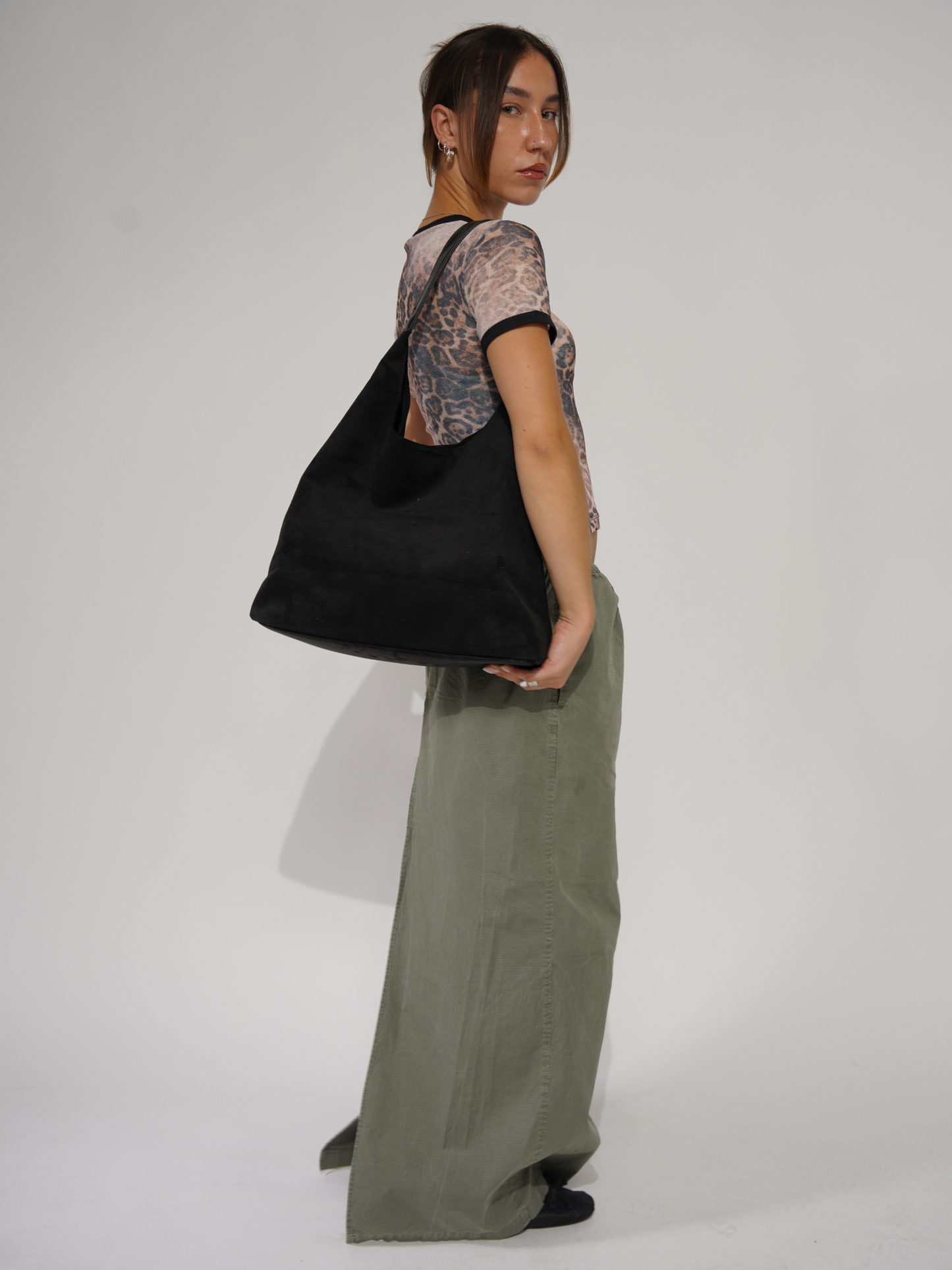 Dagelijkse Leren Tote Van Soepel Leer Zwart Casual Tas