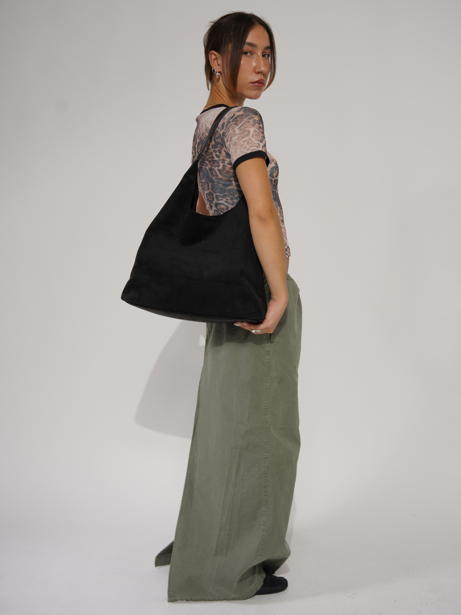 Dagelijkse Leren Tote Van Soepel Leer Zwart Casual Tas