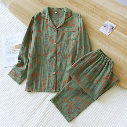 Ginkgo Collo Loungewear Set Groen