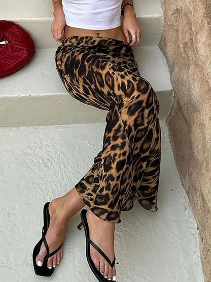 Dames Maxi Rok Polyester Luipaardprint