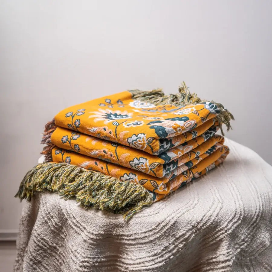 Ownkoti Vintage Dekentje Bloem Sofa Dekking Blankets SEREIN