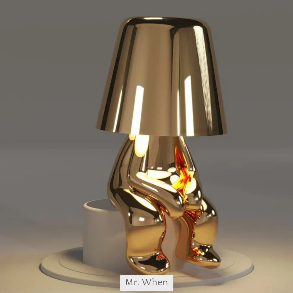 HUE - Karakter Lamp voor Stijlvolle Verlichting Goud Mr. When
