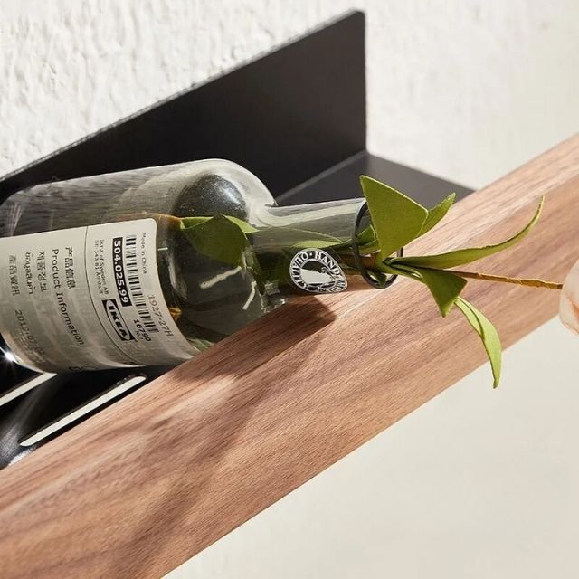 Massief Houten Badkamer Organizer Planken Zonder Boren