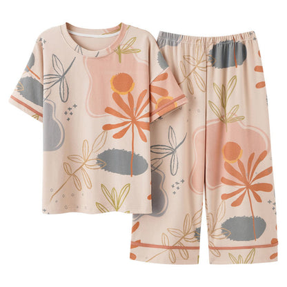 Bloembladprint Katoenen Loungewear Set