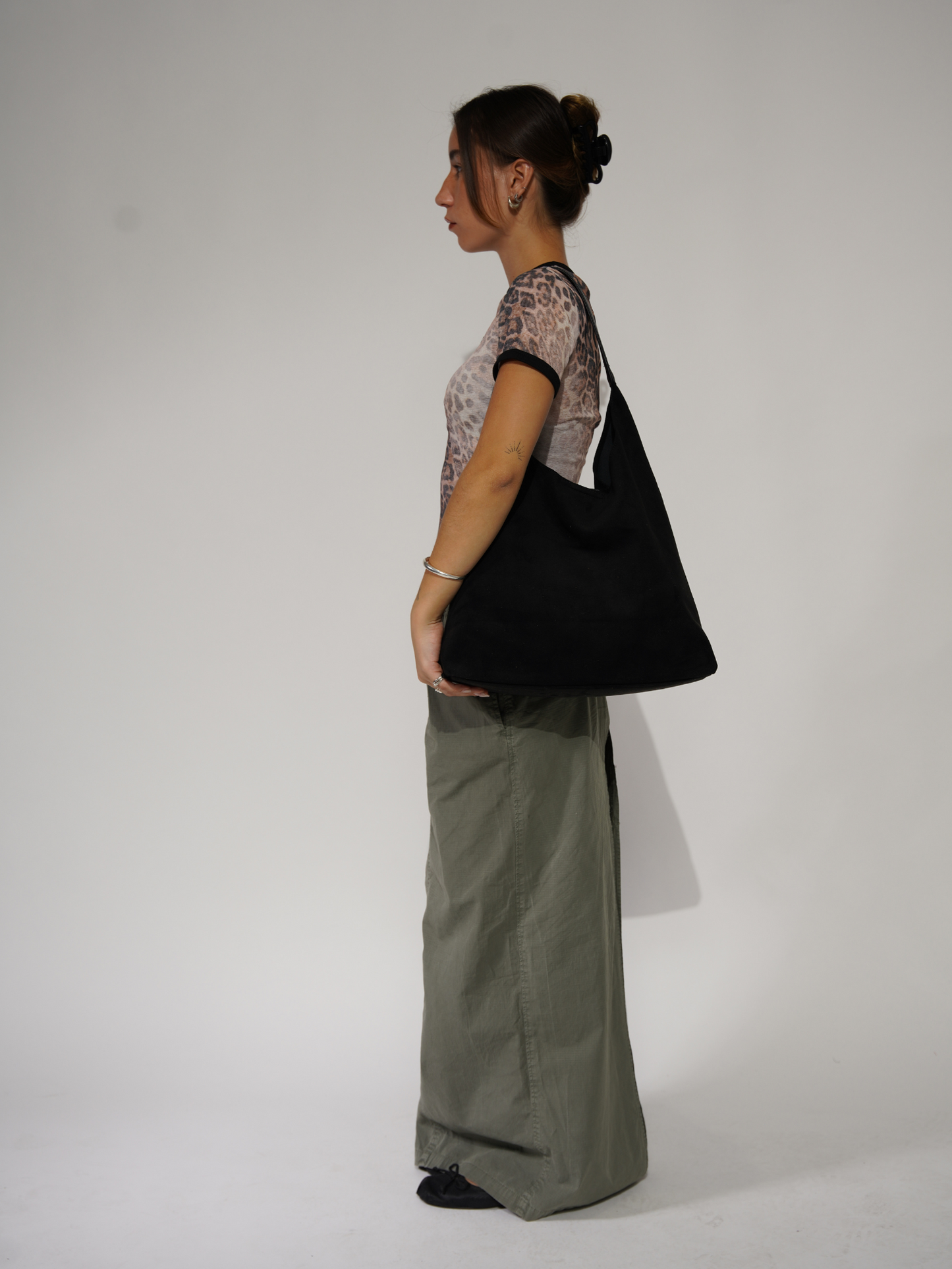 Dagelijkse Leren Tote Van Soepel Leer Zwart Casual Tas