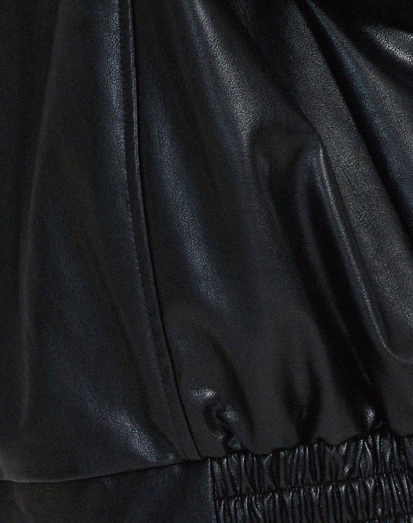 Maleni - Oversized Losse Leren Jasje