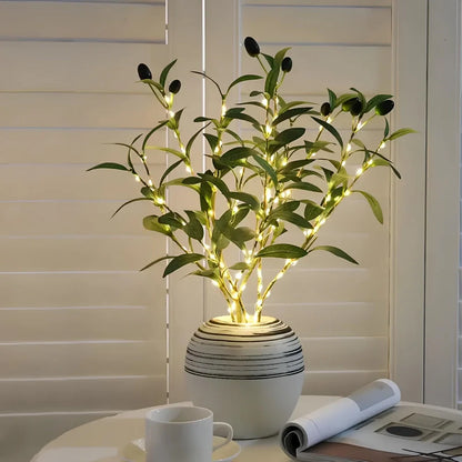 Verlichte Wandlamp Takken met LED – Flexibele Natuurlijke Decoratie voor Binnen en Buiten Olijf Tak