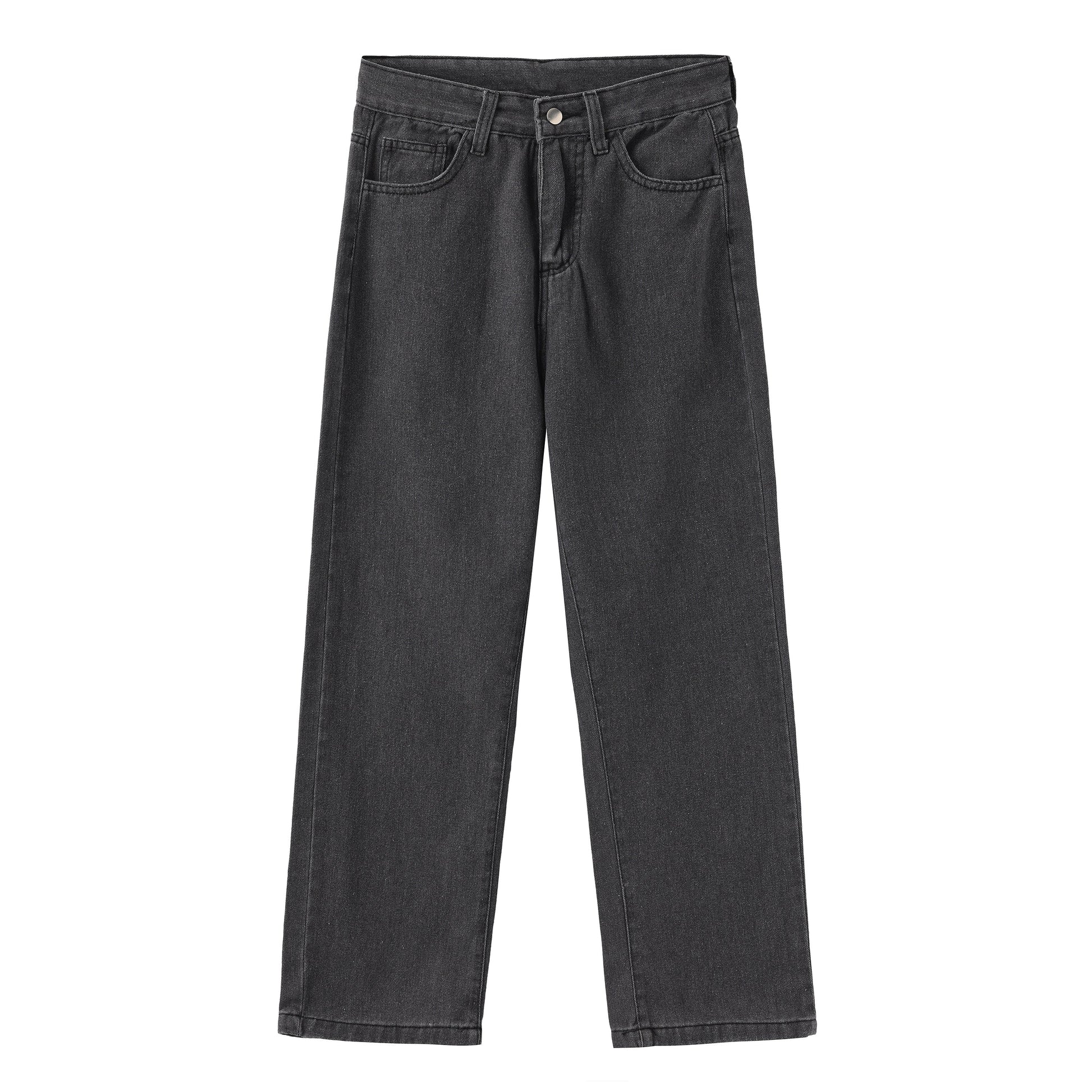 Arlys Rechte Jeans met Hoge Taille voor Dames Stijlvol en Comfortabel Zwart