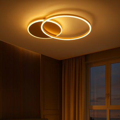 Plafondlamp Goud Geïntegreerde LED-verlichting 2 of 3-delig Goud | 2-delig Met afstandsbediening
