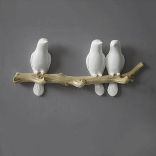 Zingende Vogels Wandsculptuur als Kapstok voor Wanddecoratie