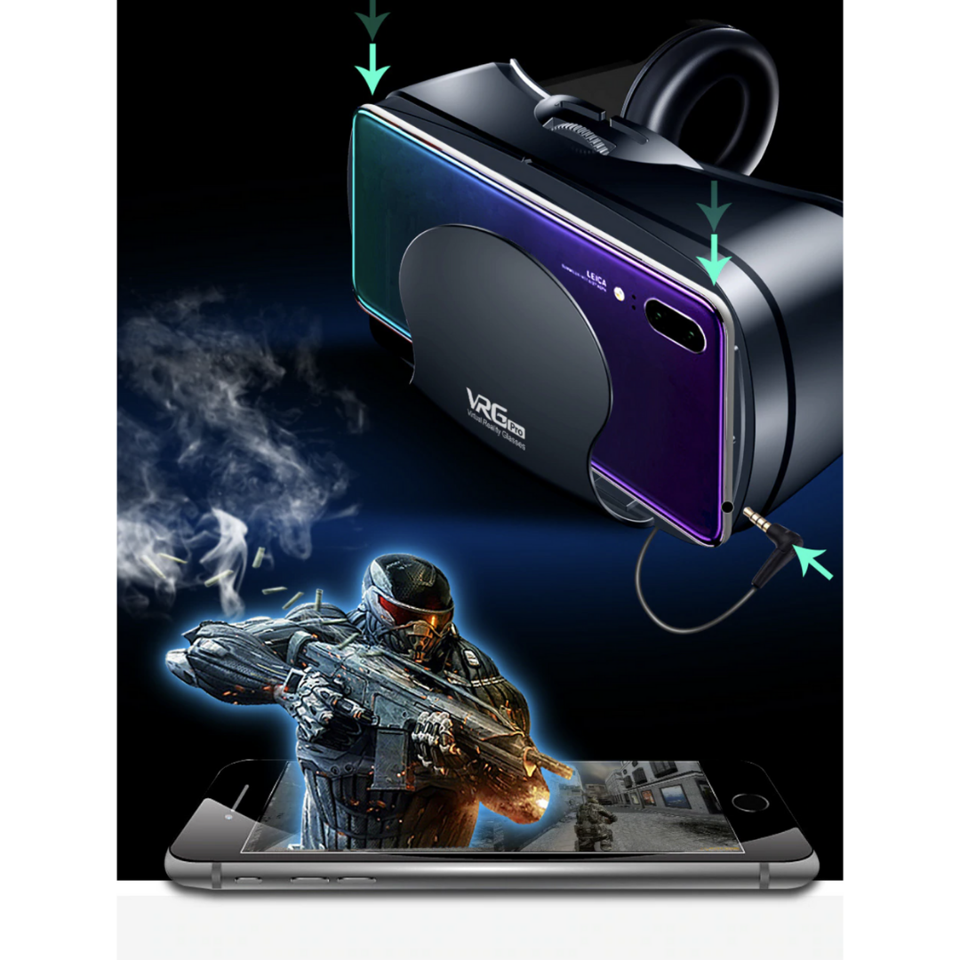 Smart VR Bril met Geïntegreerde Headset voor iPhone & Android