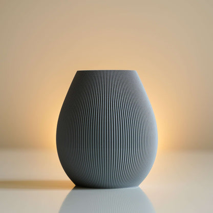 Bloemenvaas Ronde Duurzame Bioplastiek Waterdicht Snijbloem Lichtgrijs