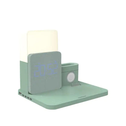 Draadloze Oplaadklok Licht groen 202 * 170 * 174mm