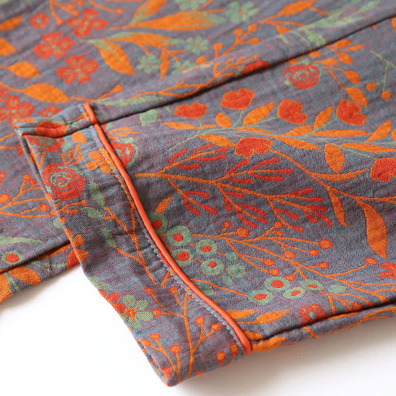 Vintage Leaf Katoenen Loungewear Set