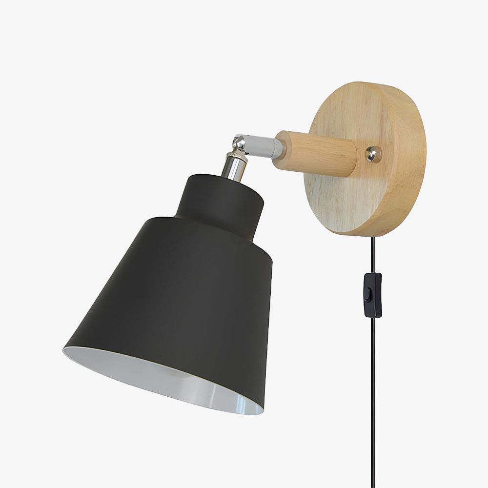 Kleurrijke Houten IJzeren Slaapkamer Wandlamp met Schakelaar